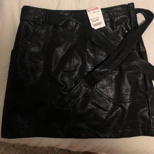 black leather skirt NEVER WORN